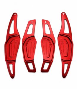 TecUpdater Red Aluminium Paddle Shifter Extensions for VW and Skoda – Virtus Taigun Slavia Kushaq and Kylaq