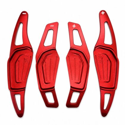 TecUpdater Red Aluminium Paddle Shifter Extensions for VW and Skoda – Virtus Taigun Slavia Kushaq and Kylaq