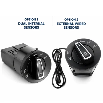 TecUpdater Automatic Headlight Switch for VW Polo Vento Ameo – Internal and External Sensor 14 & 17 Pin