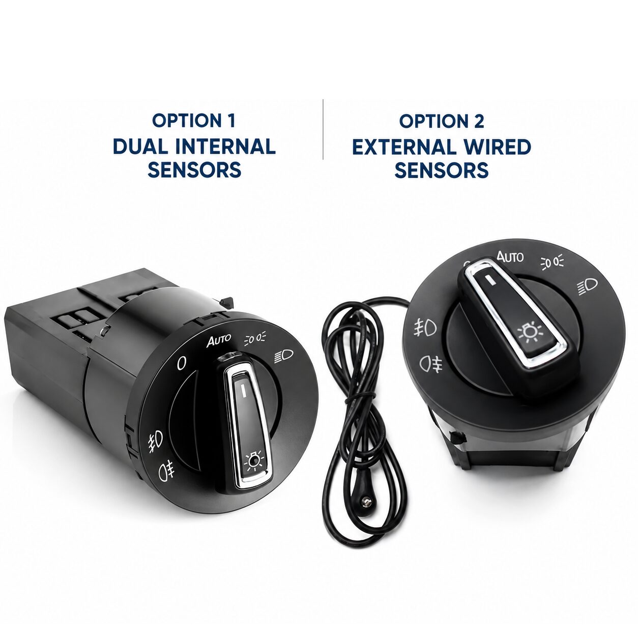 TecUpdater Automatic Headlight Switch for VW Polo Vento Ameo – Internal and External Sensor 14 & 17 Pin
