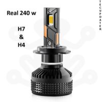 High-Performance 240 W LED H4 & H7 Headlight LEDs - 4575 Chip for Cars & Heavy Vehicles | 1 Pair