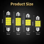 Festoon LED Bulb 31/36/39/41mm – Car Roof Light, 12V CANBUS Error Free Interior Light
