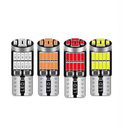 T10 W5W 26 SMD 4014 CANBUS LED Bulb – White/Red/Amber/Blue 1 Pair