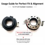 Next-Generation H7 LED Headlight Adapter – Precision Fit for VW Skoda Mercedes BMW Audi 1 Pair