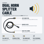 Single to Dual Horn Splitter Harness for Hyundai Creta, Venue, Verna, i20 & Kia Seltos, Sonet – INFAC