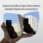 TecUpdater Aspherical Heated Anti Glare ORVM Mirror Glass for Volkswagen Polo Vento Ameo Skoda Rapid