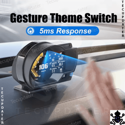 TecUpdater A520 OBD GPS Smart Digital Gauge 3.5 Inch TFT – Speed and Vehicle Diagnostics