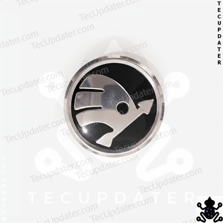 TecUpdater 50mm Wheel Hub Cap Logo for Skoda MQB Cars – Kushaq, Slavia & Kylaq (55mm Outer)
