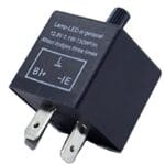 TecUpdater CF13 CF14 LED Flasher Relay – Adjustable Flash Rate, Anti Hyper Flash, 3 Pin with CF14 Adapter, Cars and Bikes