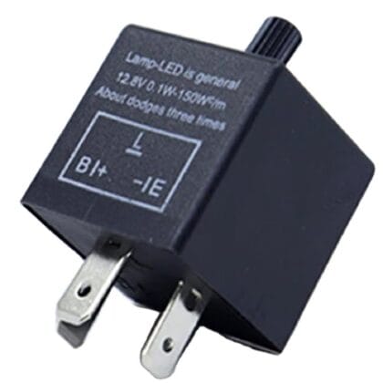 TecUpdater CF13 CF14 LED Flasher Relay – Adjustable Flash Rate, Anti Hyper Flash, 3 Pin with CF14 Adapter, Cars and Bikes