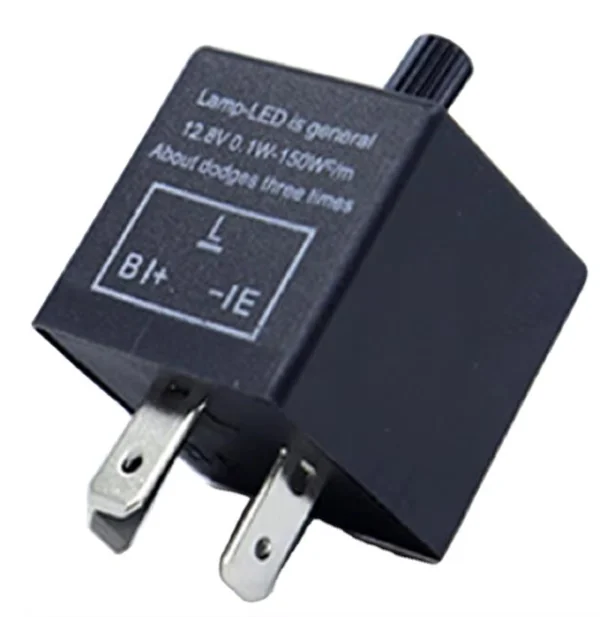 TecUpdater CF13 CF14 LED Flasher Relay – Adjustable Flash Rate, Anti Hyper Flash, 3 Pin with CF14 Adapter, Cars and Bikes