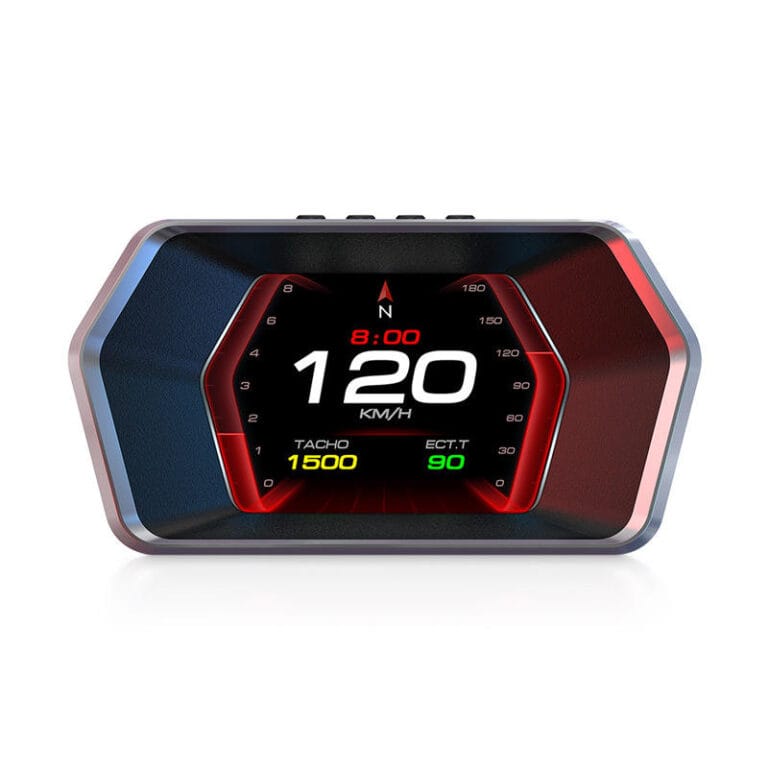 TecUpdater P17 HUD – Hex Type OBD2 GPS Head Up Display with Auto Dimming and Switchable Interfaces