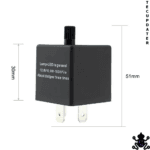 TecUpdater CF13 CF14 LED Flasher Relay – Adjustable Flash Rate, Anti Hyper Flash, 3 Pin with CF14 Adapter, Cars and Bikes