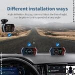 TecUpdater P17 HUD – Hex Type OBD2 GPS Head Up Display with Auto Dimming and Switchable Interfaces