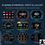 TecUpdater P17 HUD – Hex Type OBD2 GPS Head Up Display with Auto Dimming and Switchable Interfaces