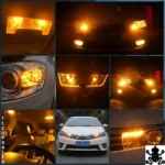 TecUpdater Amber T10 W5W LED Bulb Pair – 3014 24-SMD, 12V, Canbus Compatible, Turn Indicator and Side Marker