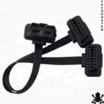 TecUpdater OBD2 Splitter Cable – 1 Male to 2 Female 16 Pin Y Cable for Dual Device Use