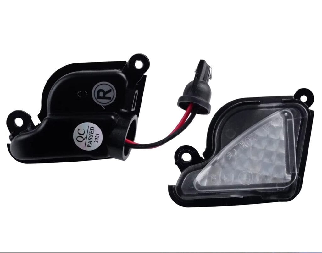 TecUpdater LED Puddle Lamps for Car ORVM – White LED Under Mirror Lights for VW Skoda and Compatible Cars