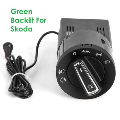 Green Backlit Skoda Automatic Headlight Switch – External Sensor 14 to 17 Pin