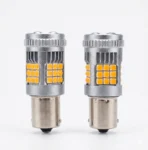 TecUpdater 3030 36SMD Fan-Cooled LED Bulb PY21W BAU15S Amber and P21W BA15S White – Canbus No Hyperflash 1 Pair