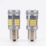 TecUpdater 3030 36SMD Fan-Cooled LED Bulb PY21W BAU15S Amber and P21W BA15S White – Canbus No Hyperflash 1 Pair