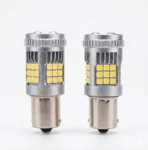 TecUpdater 3030 36SMD Fan-Cooled LED Bulb PY21W BAU15S Amber and P21W BA15S White – Canbus No Hyperflash 1 Pair
