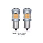 TecUpdater 3030 36SMD Fan-Cooled LED Bulb PY21W BAU15S Amber and P21W BA15S White – Canbus No Hyperflash 1 Pair
