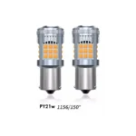 TecUpdater 3030 36SMD Fan-Cooled LED Bulb PY21W BAU15S Amber and P21W BA15S White – Canbus No Hyperflash 1 Pair