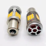 TecUpdater 3030 36SMD Fan-Cooled LED Bulb PY21W BAU15S Amber and P21W BA15S White – Canbus No Hyperflash 1 Pair