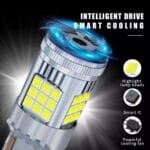 TecUpdater 3030 36SMD Fan-Cooled LED Bulb PY21W BAU15S Amber and P21W BA15S White – Canbus No Hyperflash 1 Pair