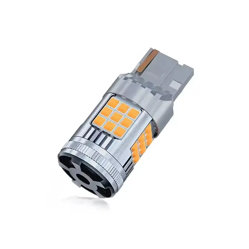 TecUpdater 3030 36SMD Fan-Cooled LED Bulb PY21W BAU15S Amber and P21W BA15S White – Canbus No Hyperflash 1 Pair