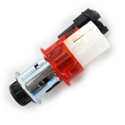 Illuminated Cigarette Lighter Socket Assembly for VW Polo Vento Ameo Skoda Rapid – Red Backlit Passat Type